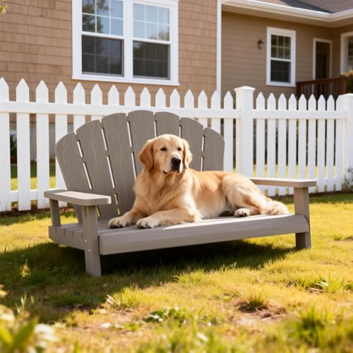 DRATO Dog Bed - Waterproof & Washable Pet Bed, Durable Resin Comfort Design, Easy to Assemble Indestructible Bed(Gray,40.24 * 30.08 * 20.04) - color: Gray