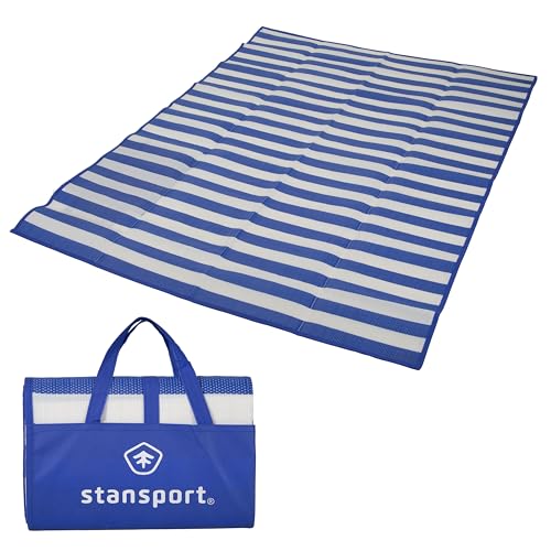 Stansport Tatami Straw Ground Mat 60" L x 78" W - color: Blue
