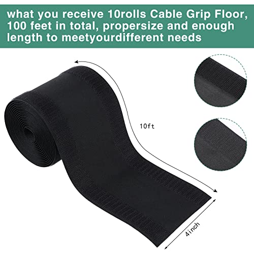 WILLBOND Carpet Cord Cover Cable Protector Floor Cover Cable Protector Management Only for Commercial Office Carpet(98.43 ft,Black) - color: Black, size: 98.43 ft