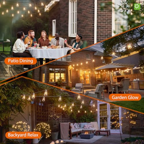 KYY 198FT(192+6) Solar String Lights Outdoor Waterproof with USB Charging & Remote, Dimmable & Timable, Solar Powered Patio Lights with LED Shatterproof Bulbs for Deck Backyard Porch Garden Camping - size: 192+6FT(60 Sockets)
