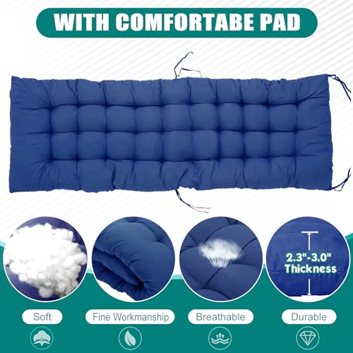 DoCred Oversized Zero Gravity Chair, 29In XL Lawn Folding Lounge Chairs, Lawn Recliner, Reclining Patio Lounger Chair, Folding Portable Chaise with Detachable Soft Cushion, Cup Holder, Headrest - color: Oversized Blue, style: Zero Gravity Chair