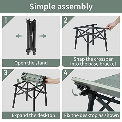 Naturehike Portable Camping Table, Aluminium Folding Table, Ultralight Camp Table Small Table for Camping Hiking Backpacking Outdoor Picnic - size: 15.9" x 11.4"