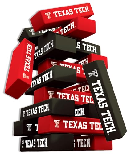 MasterPieces Tumble Tower - NCAA Texas Tech Red Raiders, Officially Licensed Wood Blocks - style: Texas Tech Red Raiders