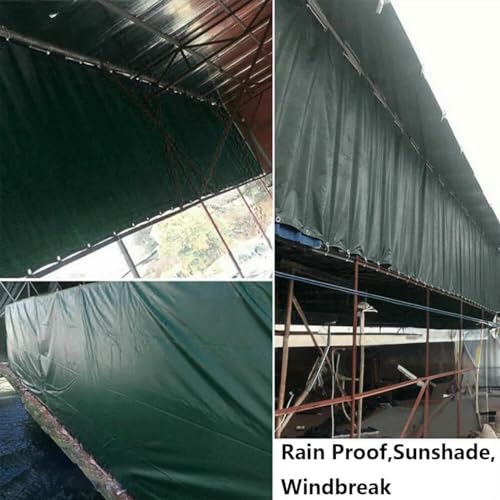 20'x 40' Tarps Heavy Duty Thick Waterproof, Poly Canopy Green Tent Shelter Cover, 5 Mil Tarpaulin Shade, Rip and Tear Proof, UV Resistant Tarpaulin with Grommets and Reinforced Edges - color: Green, size: 20 x 40ft
