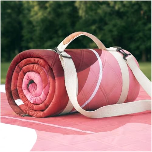Waterproof Beach Blanket Picnic Outdoor Camping Mat Women Christmas Xmas Birthday Gift Ideas New Bonus Mother Day Mom Mama Mother Day Daughter Son Law Unique Who Have Everything Good Cool Busy Useful - color: Abstract Brick Red