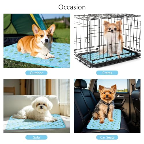 DELIFUR Cat Cooling Mat- Pet Cooling Mat Outdoor for Dogs Ice Pad for Kitten Cat Puppy Machine Washable (Medium, Blue Ice) - color: Blue Ice, size: M: 27.5" x 19.5"
