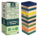 Mindful Classics, Jumbling Tower Sustainable Wooden Blocks Tumbling Toppling Bamboo Wood Party Stacking Game, for Adults and Kids Ages 8 and up - color: Jumbling Tower