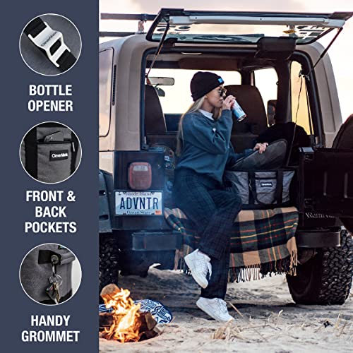 CleverMade Collapsible Insulated Cooler Bag – 50 Can Leakproof Soft Cooler for Beach, Travel, Car – Shoulder Strap, Bottle Opener – Charcoal/Black - color: Cool Gray, size: Large