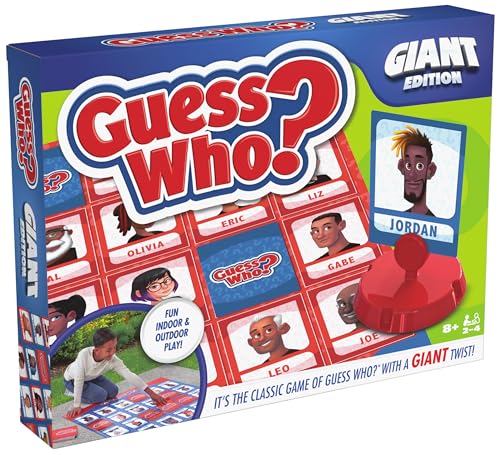 Spin Master Games, Guess Who? Giant Edition, Family Game for Indoor & Outdoor Fun with Big Oversized Board, for Family and Kids, 2-4 Players, Ages 6 & Up - style: Giant Game - Guess Who?