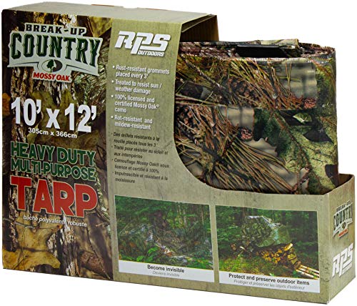 SI-9000C Mossy Oak Break-Up Country 6' x 8' Heavy Duty Multi-Purpose Tarp - size: 6' x 8'