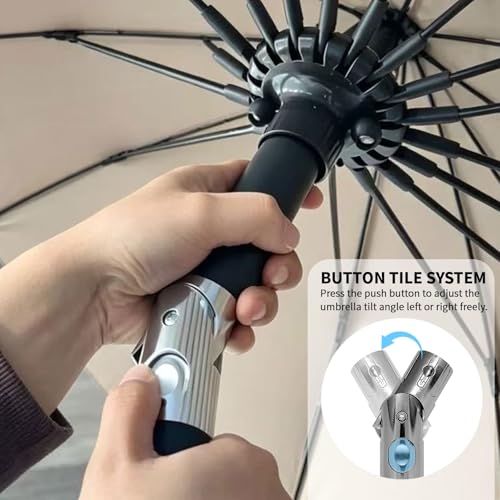 Patio Umbrella Replacement Parts, Outdoor Umbrella Pole Replacement Push-Button Tilt Adjustment for Balcony Umbrella, Outdoor Patio Umbrella Mounting Bracket for Deck Garden Party