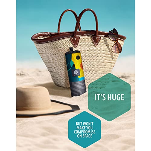 VENTURE 4TH Microfiber Beach Towel: Quick-Dry, Compact, Sand-Free, Absorbent, Sandproof and Lightweight - Perfect for Camping, Beach, and Roadtrips (Navy Cockatoo Design | 35x78 inches) - color: Navy Cockatoo, size: Extra Large (78" x 35")