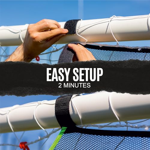 QuickPlay Target Net Lite Soccer Target Net - 5-Zone Shooting Trainer for Backyard & Club Practice - Easy Setup Soccer Training Equipment for Kids to Adults - Durable Mesh for Home Soccer Training - style: 16 x 7'