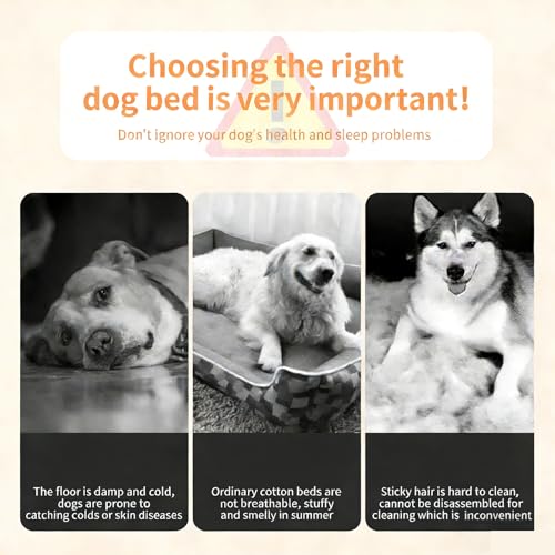 Outdoor Elevated Dog Cot, Breathable Cooling Elevated Cot Hammock Pet Bed for Small & Medium Dogs, Washable Mesh Cover, Raised Metal Frame, Collapsible, Portable 【S-24 * 20 * 5 in】 Black - color: Black, size: Small