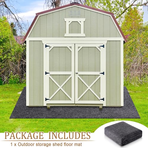 2MM Thickened Outdoor Storage Shed Floor Mat Waterproof, 6 x 4 FT Washable Garden Shed Flooring Pad, Soft Furniture Patio Floor Covering Carport dust proofing Oil Mat-Tool Shed Not Include - size: 6 X 4 FT