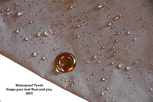 Ultralight Camping Tarp, Backpacking Tarp, Tyvek Sheet, Tyvek Tent Footprint, Tyveks House Wrap, Tent Flooring, Tyvekes Ground Cloth, Camping Fly, Multiple Sizes - color: White 5ft X 8ft With Grommets