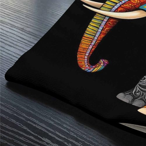 Smooffly Mandala Floral Elephant Waist Lumbar Cotton Linen Throw Pillow case Cushion Cover for Sofa Home Decorative Oblong 12x20 Inches - color: Swn15