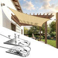 ColourTree Super Ring 16' x 24' Beige Rectangle Sun Shade Sail, Commercial Grade UPF50 Canopy, Reinforced Corners & Edges, 260 GSM Fabric Heavy Duty -5 Years Warranty (We Make Custom Size)