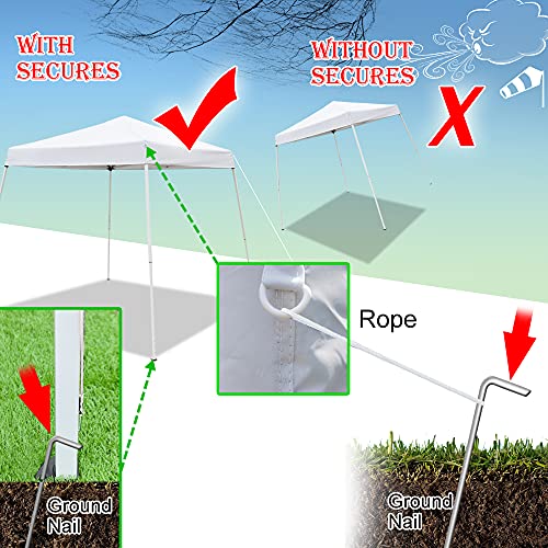 3x3m Outdoor Pop Up Canopy Tents,Portable Instant Folding Shelter Gazebos,Waterproof Beach Tents,Easy Up Instant Commercial Canopy Tent,with Carry Bag,for Garden Camping Wedding Party BBQ (White) - color: White, size: 3x3m