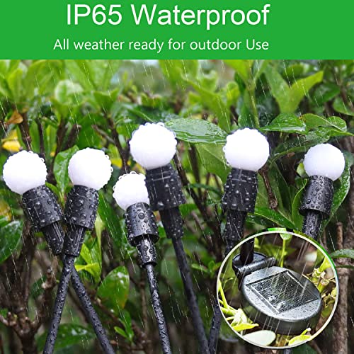 6-Pack Red Solar Outdoor Light for Garden Decorations, 48 LED Super Bright Solar Firefly Lights (Sway by Wind), New Upgraded Fairy Lights Outdoor Waterproof for Outside Pathway Patio Yard Porch(Red) - color: Red, size: 6 Pack