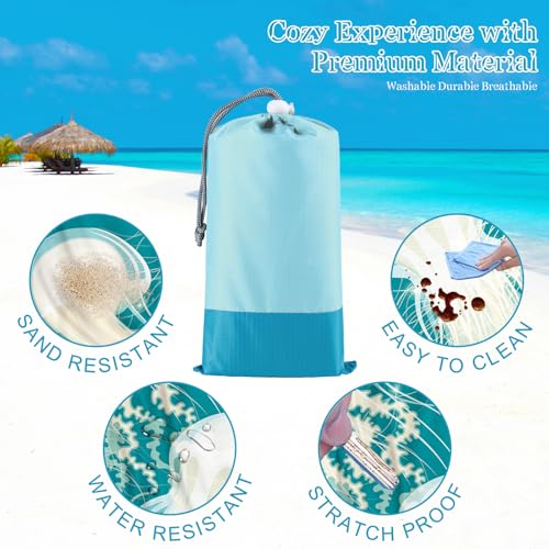 Beach Blanket Waterproof Sandproof 1-7 Adult Oversized 78 '' × 81 '' Lightweight Durable Compact Sand Free Extra Large Beach Mat for Travel Camping Hiking Picnic Blanket - color: Jellyfish, size: 78“x81”
