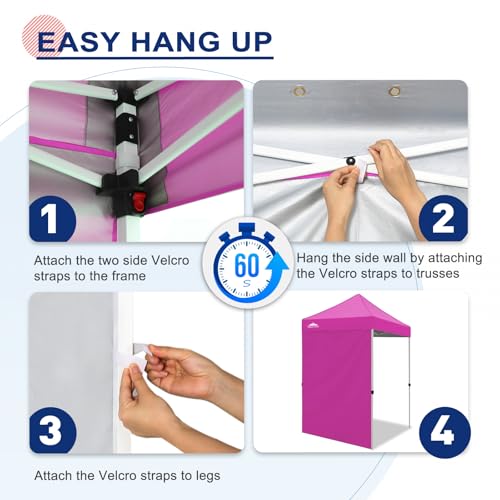 EAGLE PEAK Canopy Sidewall for 5x5 Pop Up Canopy Frame, Single Side Wall Panel Only (Fits 5x5 Straight Leg Frame, Canopy Top or Frame NOT Included), Pink - color: Pink