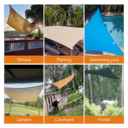 Sun Shade Sail Hardware Kit with 4pcs 10ft Length Extension Nylon Wire Rope, Triangle Rectangle Shade Canopy, 304 Stainless Steel, Garden Outdoors