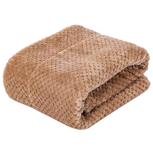 DW-Mocha Fuzzy Dog, Cat & Pet Blanket - Warm & Soft Plush Fleece Receiving Blanket for Dog Bed, Cat Bed, Couch, Sofa, Travel & Outdoor, Camping (24" x 32") - color: Dw-mocha, size: Blanket (24" x 32")