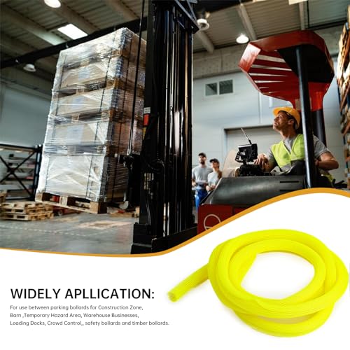 10 Ft High Visibility Chain Cover Kit High Visibility Yellow Cover Safety Barrier Cover for Both Indoor and Outdoor Environment (Yellow) - color: Yellow