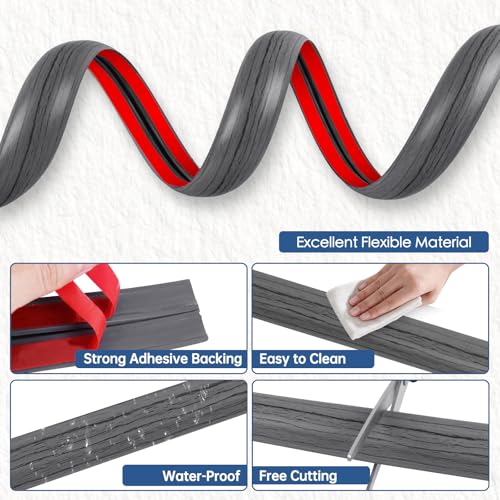 Floor Cord Cover for Wires on Floor Self Adhesive Cord Hider Floor Cable Management Wire Covers for Cords Protector Prevent Cable Trips Cord Cavity W 0.32" x H 0.32", Deep Gray Wood, 10Ft - color: Deep Gray Wood, size: 0.78 In x 10 Ft