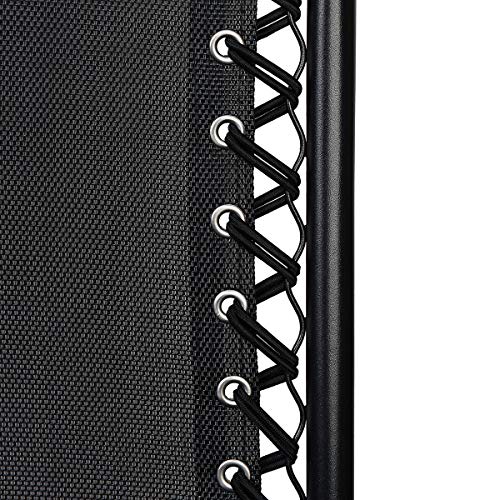C-CHAIN 4 Cords Replacement Cord for Zero Gravity Chair, Universal Replacement Laces Cord Kit for Zero Gravity Chair, Anti Gravity Chair, Lounge Chair, Bungee Chair, Recliner - Black