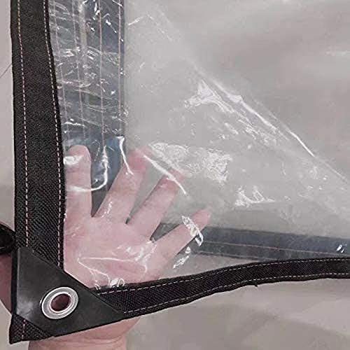10' x 13' Clear Poly Tarp Heavy Duty with Grommets for Henhouse Porch Greenhouse Camping - size: 10FT X 13FT