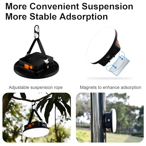 10000mAh 4000LM Flashlight Portable LED Camping Lantern Rechargeable Light 30W with Digital Power Display and Magnet , IPX5 Waterproof Tent Lights Power Failure Emergency Light - size: 30W Pro