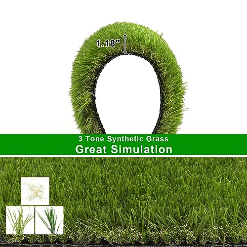 SHACOS Artificial Grass Pad for Dogs 20x25 inches Dog Pee Grass Potty Training Pads for Puppies Replacement Turf Reusable Dog Training Mat with Drainage Holes Outdoor Rug Patio Lawn Decoration