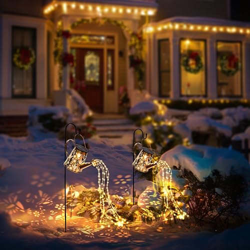 Solar Watering Can Lights, Waterproof Garden Solar Outdoor Decorative Lights, Metal Hanging Lights for Patio Yard Backyard, Gardening Birthday Gifts for Mom Grandma Women - size: Standard - 1 Pack