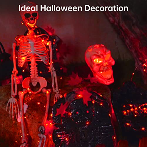Blingstar USB Powered Fairy Lights, 2 Pack 33Ft 100 LED, Flexible Silver Wire, Mini String Lights for Halloween/Christmas Tree/Party/Stage/Holiday Indoor Decoration, Red - color: Red