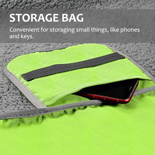 Tirrinia Large Waterproof Outdoor Blanket, Soft Warm Windproof Stadium Blanket with Sherpa Fleece and Foldable for Outdoor Sport, Baseball, Football, Beach, Concerts, Car - color: Yellow Grey, size: 51”x 59”