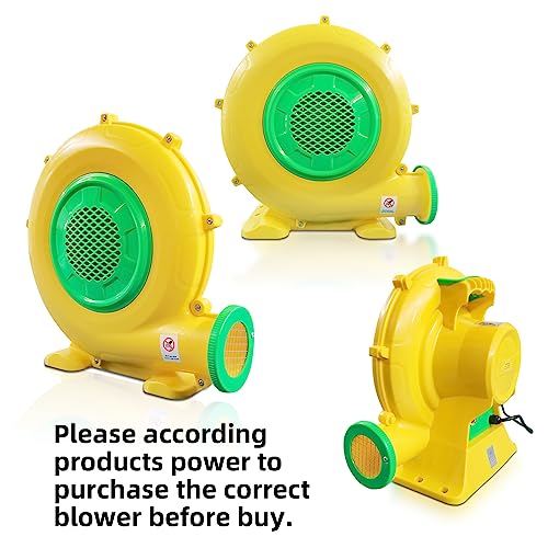 750W Bounce House Blower, Powerful Air Blower for Inflatables, Portable Bubble House Blower Pump Fan for Inflatable Bouncy Castle, Jumper, Water Slide, Leaf Blower Corded(750Watt 1HP) - style: 750W 1HP
