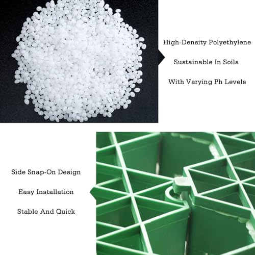 Gravel Ground Grid - 12 Pack Plastic Paving Slabs & Driveway Grids for Turf Grass Lawn Path & Gravel Drainage Mat, Durable & Eco-Friendly Ground Protection Solution - color: 5cm-12 Pieces
