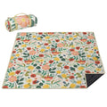 Picnic Blankets Waterproof Foldable Extra Large,80"x 80" Outdoor Beach Blanket Sandproof,3-Layer Lightweight Handy Mat Tote Picnic Camping Rugs for Outside Your Rv (Strawberry Floral Botanical Poppy) - color: Picnic Blankets 4