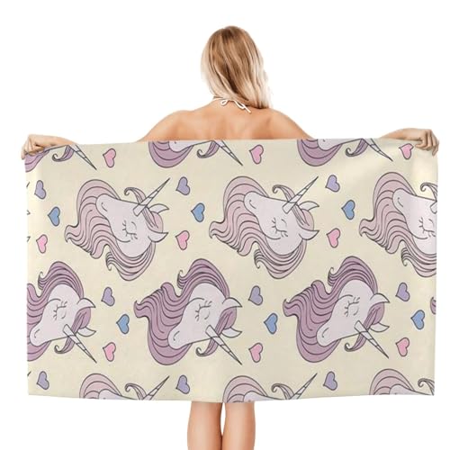 Cute Unicorn Beach Towel for Kids/Girls/Toddler/Baby, Personalized Microfiber Beach Towels Bulk, Quick Dry Beach Towel for Pool, Lightweight Bath Towels Oversized Clearance 30"x 60" - color: Unicorn4, size: 30"x 60"