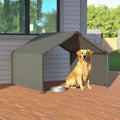4×4×3 ft Dog Shade Shelter Pet Tent Outdoor, Portable Pet Tent, Outside Dog Sun Rain Canopy Pet House Animal Shelter, for Small to Large Dogs, Cats (Grey) - color: Gray