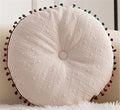 Round Cushion Ball Round Pillow Sofa Cushion Floor Pillow (White, 15.7in40cm) - color: White