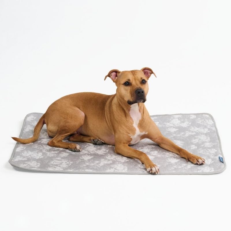 Spark Paws Cooling Mat for Dogs - Self Cooling Dog Mat & Pet Cooling Pad for Large, Medium & Small Dogs - Non-Toxic, Non-Gel Washable Cooling Bed - Cloud Grey - Size L - color: 03 - Cloud Grey, size: Large