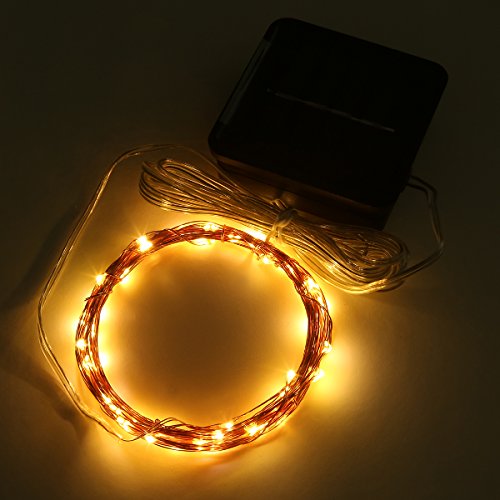 Magicnight Solar String Lights Mini Short Outdoor Led Fairy Light 15 ft 50 Led Waterproof for Garden Crafts