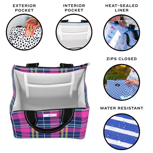 SCOUT Eloise Lunch Bag - Lightweight Insulated Soft Lunch Box, Opens Wide, Zips Closed, Interior Pocket, for Women, Work, Beach, Travel, Pool & Picnic - color: Clueless
