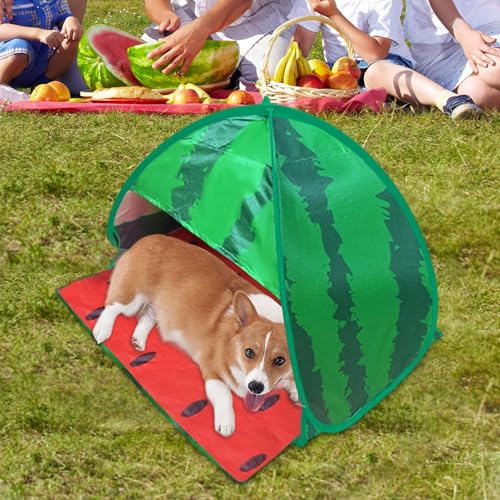 Head Sun Shelter Tent, PopUp Beach Shade Sun Protection Face, Pet Beach Tent, Instant Protection Canopy, Windproof Waterproof Small Breathable Portable for Camping - color: Watermelon