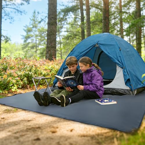 REDCAMP Waterproof Camping Tarp, Grey/Green 4 in 1 Multifunctional Tent Footprint for Camping, Hiking, Backpacking - color: Grey 2-3 Person, size: 83"x83"
