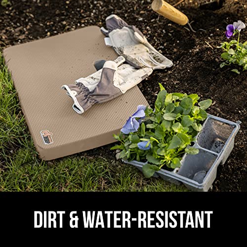 GORILLA GRIP® Extra Thick Patent Pending Supportive Foam Kneeling Pad, Large Cushion Knee Pads for Gardening, Baby Bath Time, Dirt and Water Resistant, Workout and Garden Supplies, 17.5x11, Beige - color: Beige