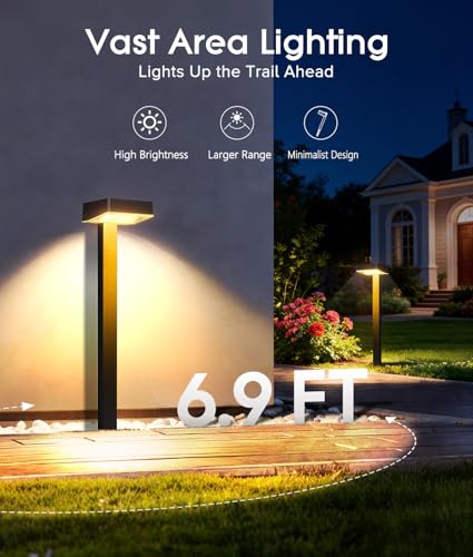 ELECLINK Solar Pathway Lights Outdoor, 12 Pack Garden Lights Solar Powered Path Lights with Bigger LED Lens, 2 Light Modes Waterproof Outdoor Solar Light for Yard Driveway Walkway Landscape Patio Lawn - size: 12 Pack